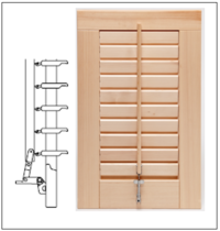 Holz-Fensterladen, Jalousie, Chassis, Fellladen, Klappladen