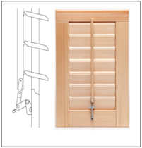 Holz-Fensterladen, Jalousie, Chassis, Fellladen, Klappladen